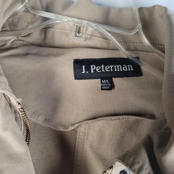 Vintage J. Peterman Cotton blend Ladies Poncho Western Casual RN 77608 Sz M\L - Picture 2 of 4